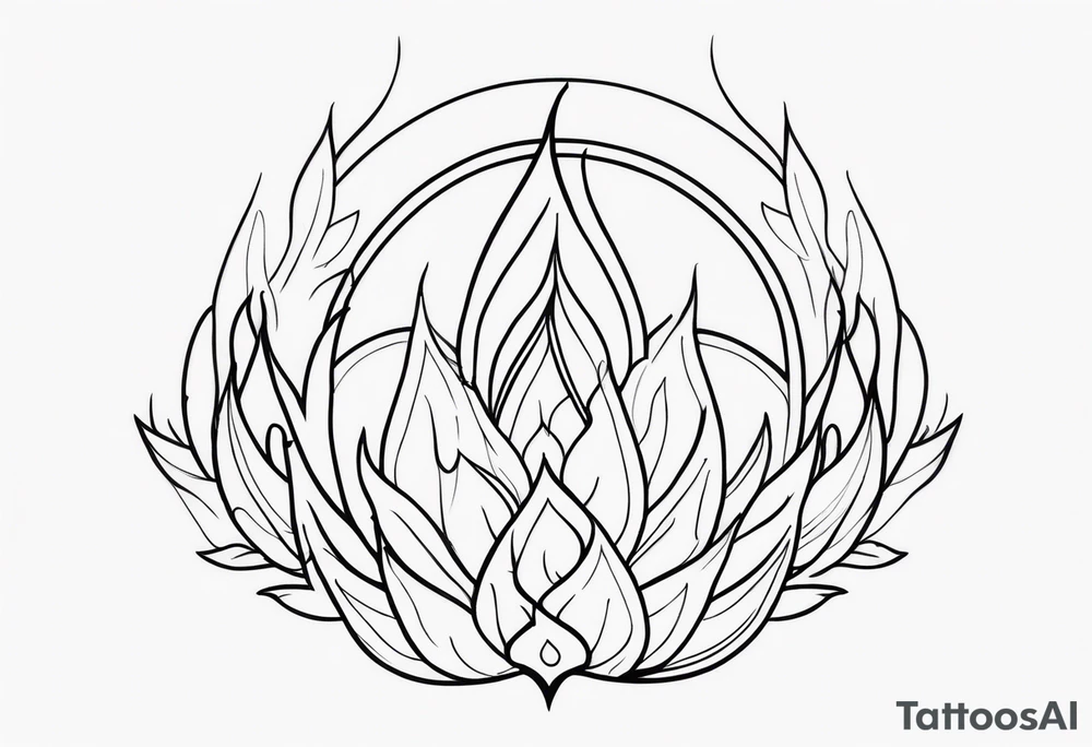 gentle fire tattoo idea