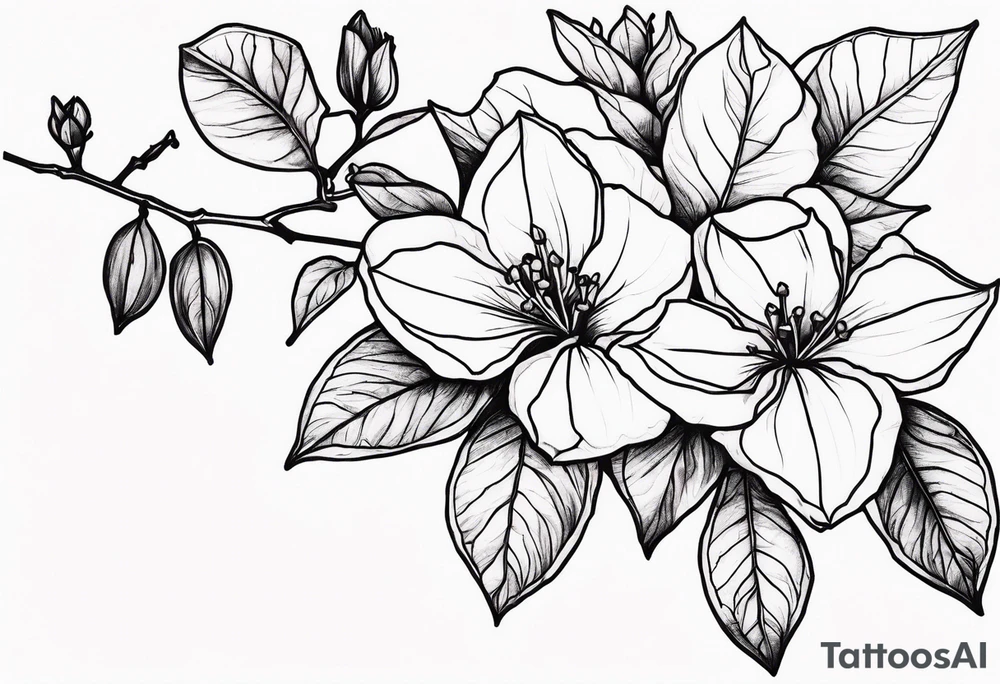 Bougainvillea tattoo idea