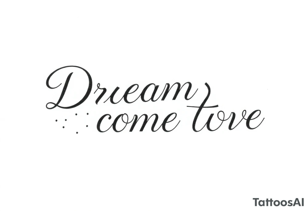 Dreams come true tattoo idea