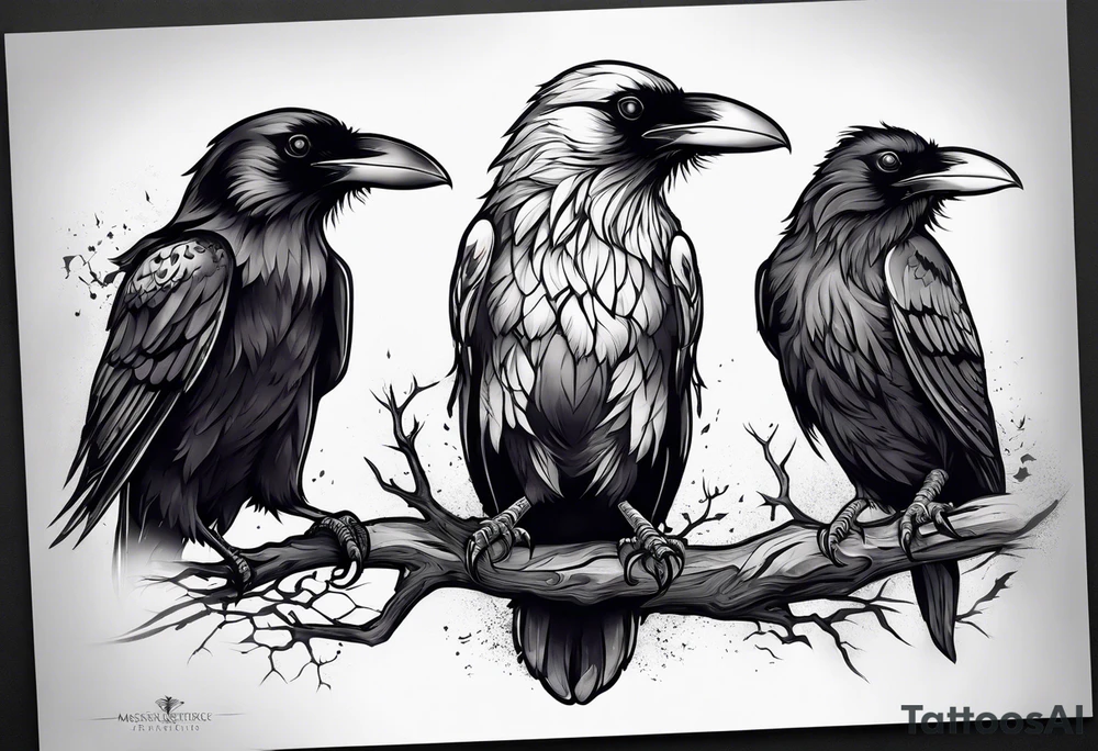 three ravens tattoo idea