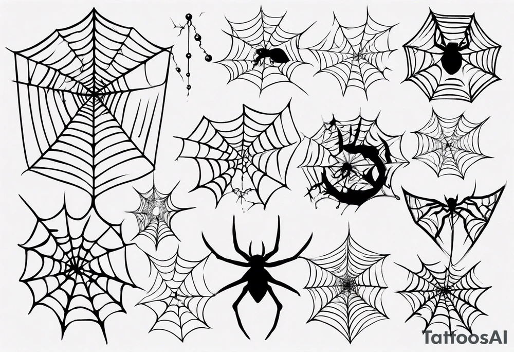cobweb tattoo idea