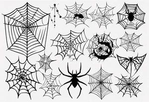 cobweb tattoo idea