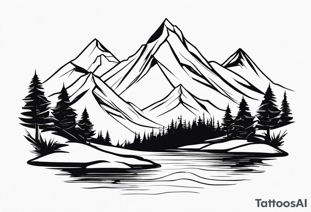 mountain peaks tattoo idea