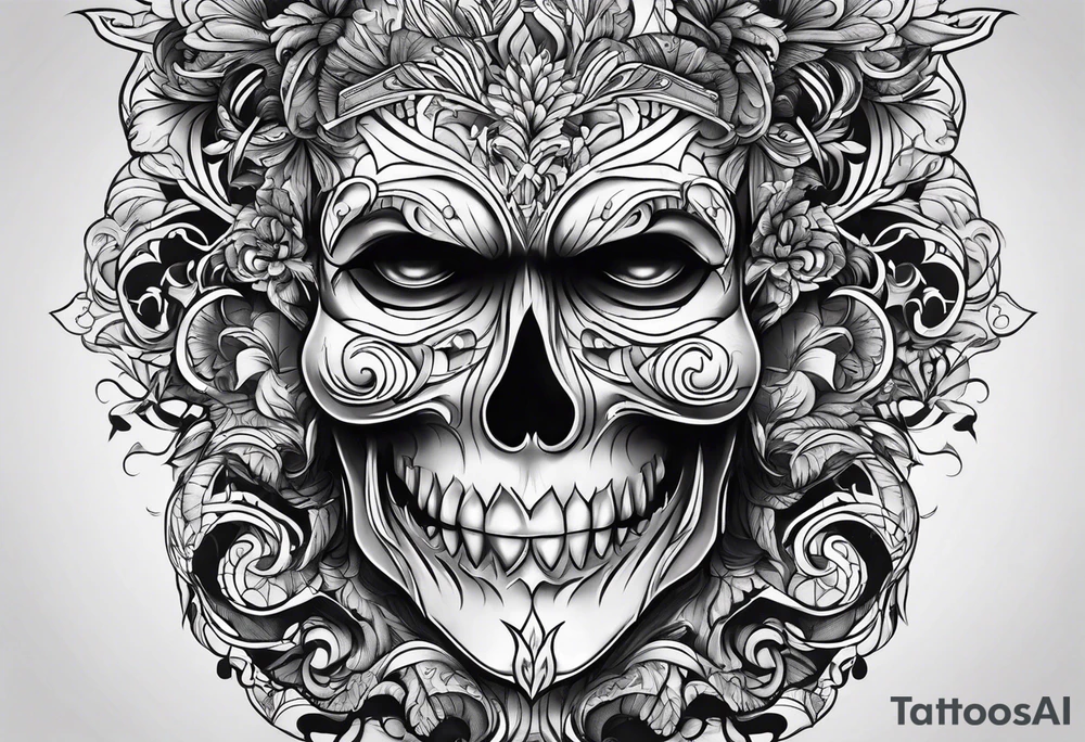 ghost face tattoo idea