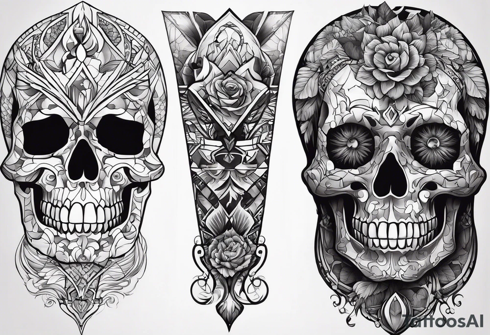 ONLY ON Half body tattoo's left side of body fully tattooed non of right half of body. Start with having the tattoo outline the human skeleton and implement elements such as fire lighting water. FINE LINES tattoo idea