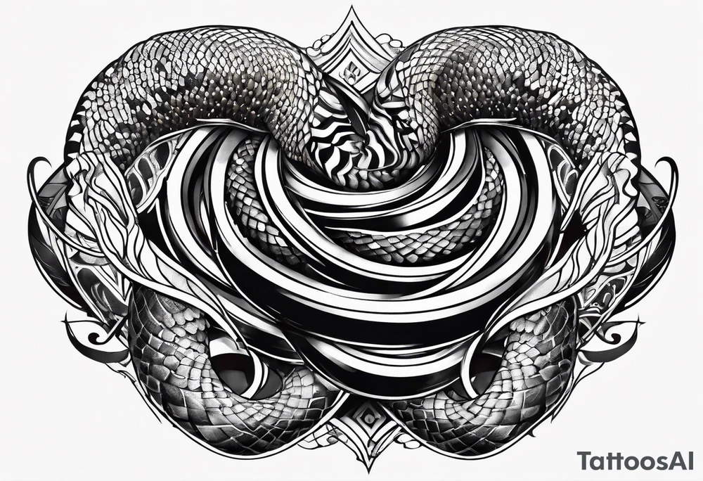 snake helix tattoo idea