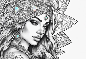 Opal gem stone tattoo idea