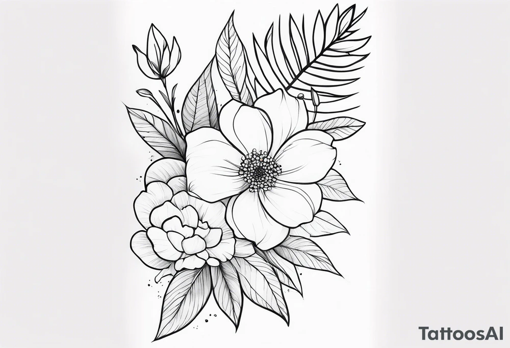 Floral sleeve tattoo idea