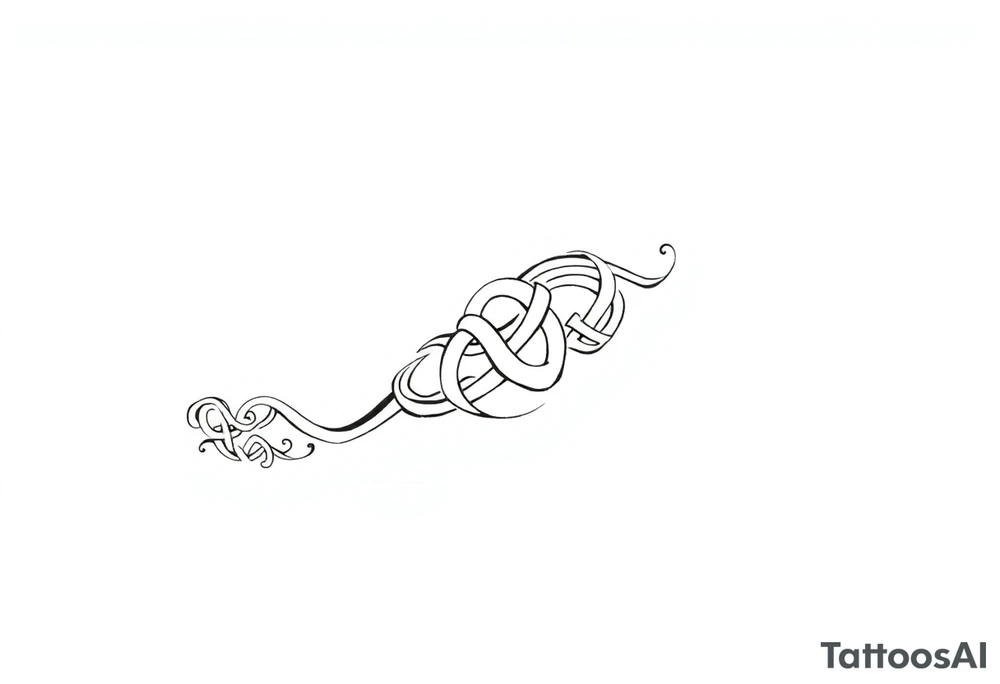 Māori style Celtic knot sleeve tattoo idea