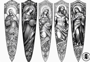 catholic sleeve tattoo idea