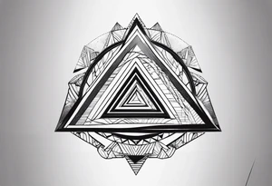 a simple triangle tattoo idea