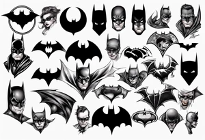 batman gotham sleeve tattoo idea