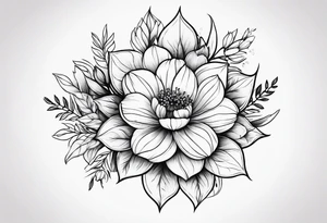 birth flower tattoo idea