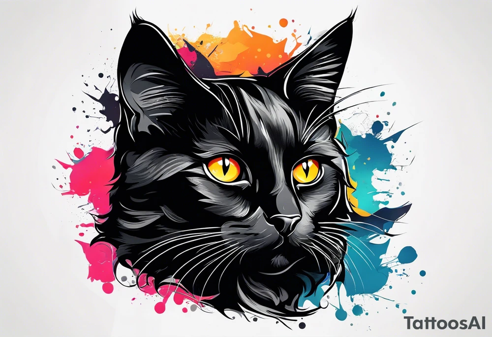 Inside arm above wrist cat tattoo black cat tattoo idea