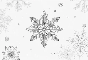 Dainty Snowflake tattoo idea