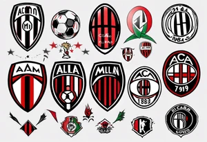 ac milan, soccer, ultras fan tattoo idea