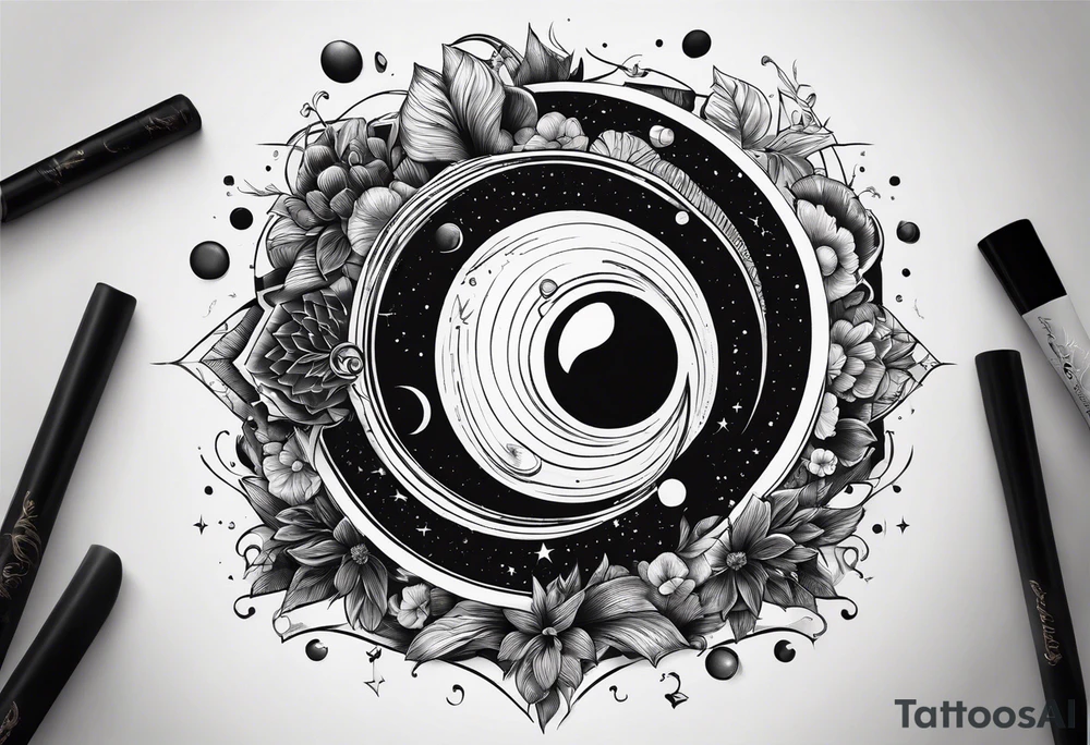 A tattoo that reflects my interest in black holes. tattoo idea