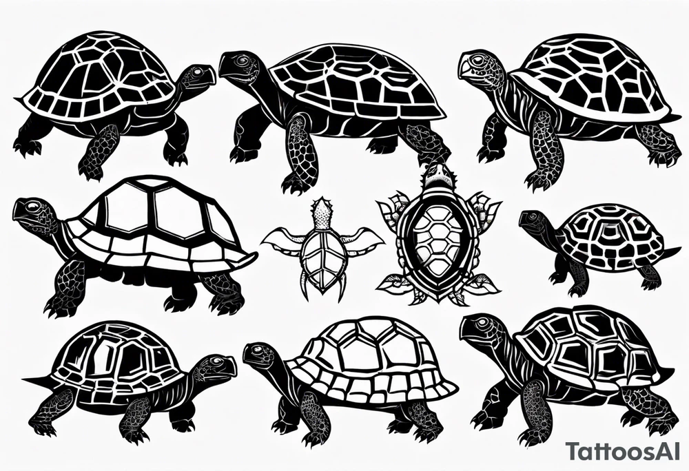 Overly simplified tortoise tattoo idea