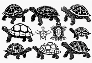 Overly simplified tortoise tattoo idea