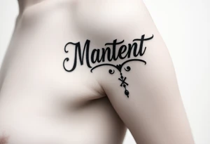 Martinez tribal lettering ,shoulder dropping down to arm tattoo idea
