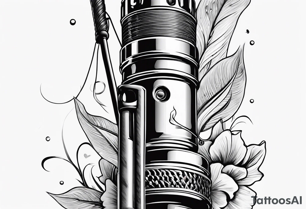 fishing pole tattoo idea