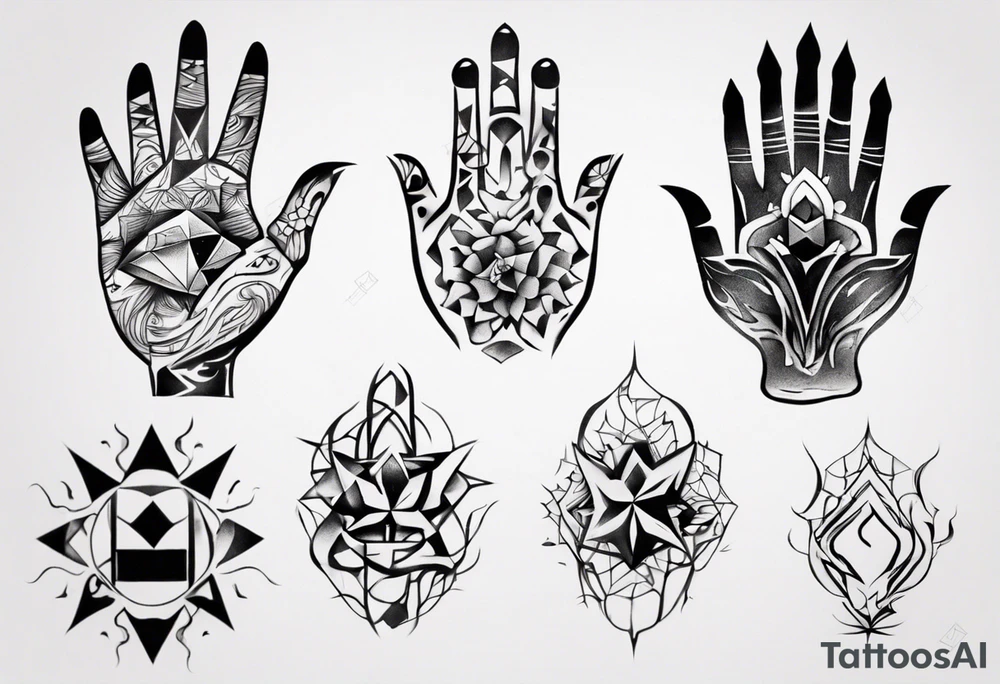 abstract tattoo on the hand
on a hand tattoo idea