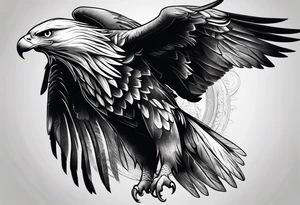 eagle full body fly tattoo idea
