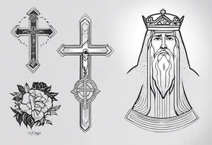 A palavra CRISTO em inglês de 5cm tattoo idea