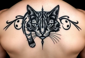 black cat tattoo idea