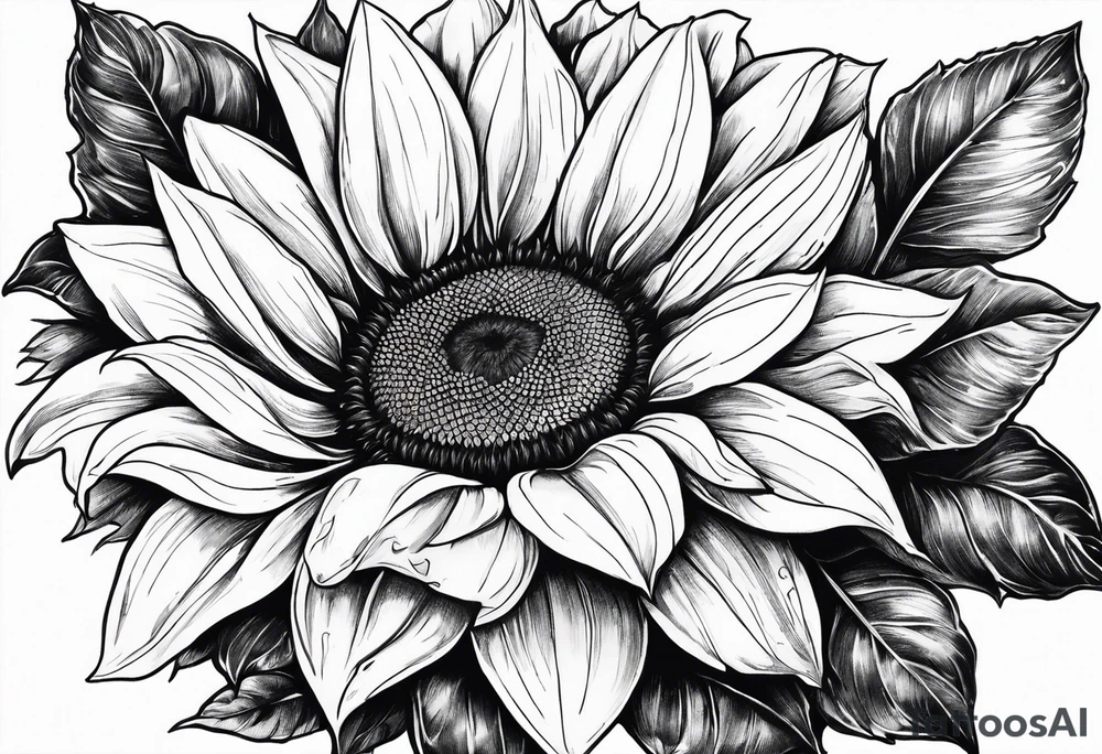 Sunflower, book, flower rose  bleu tattoo idea