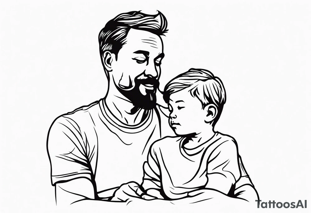 Father and son tattoo idea