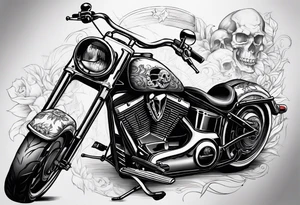 Chopper skull tattoo idea