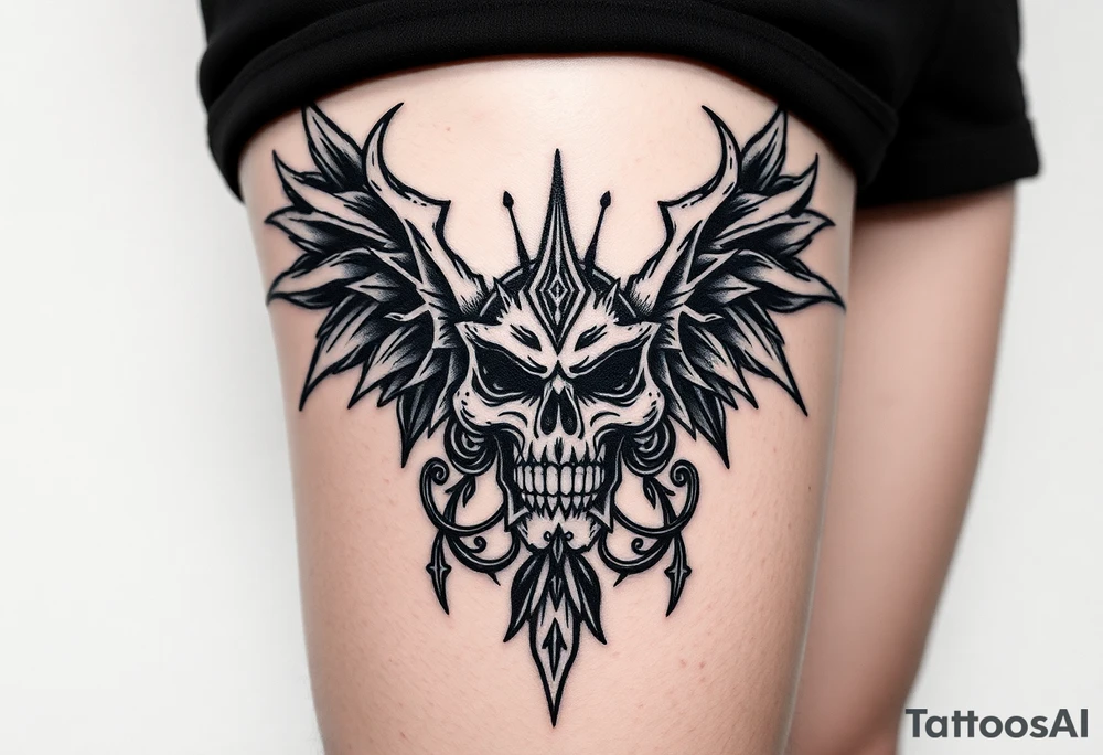 XXX.XII.MMVI gothic style for men tattoo idea