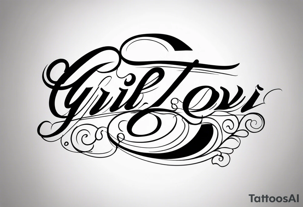 Giti cursive tattoo idea
