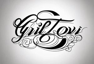 Giti cursive tattoo idea