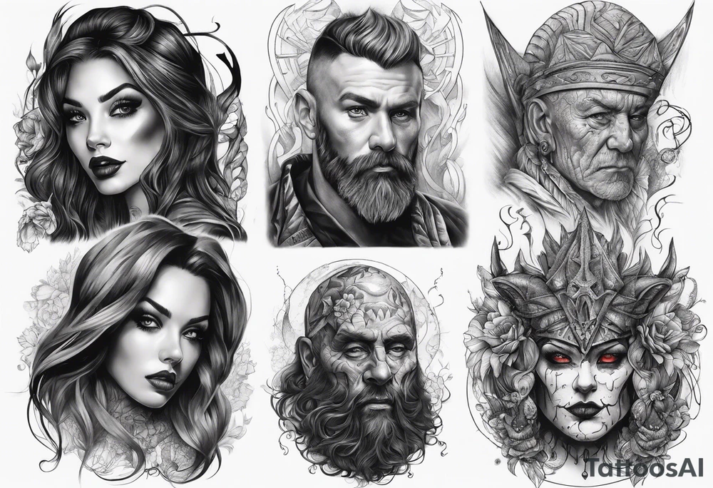 Horror sleeve tattoo idea