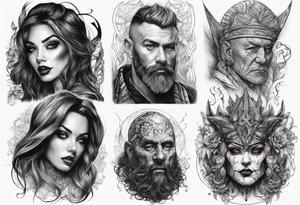 Horror sleeve tattoo idea