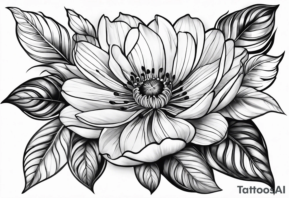 October month flower tattoo idea