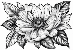 October month flower tattoo idea