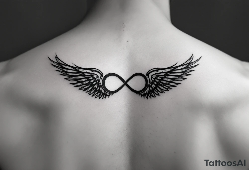 Infinity loop with suggested wings tattoo idea