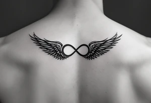 Infinity loop with suggested wings tattoo idea