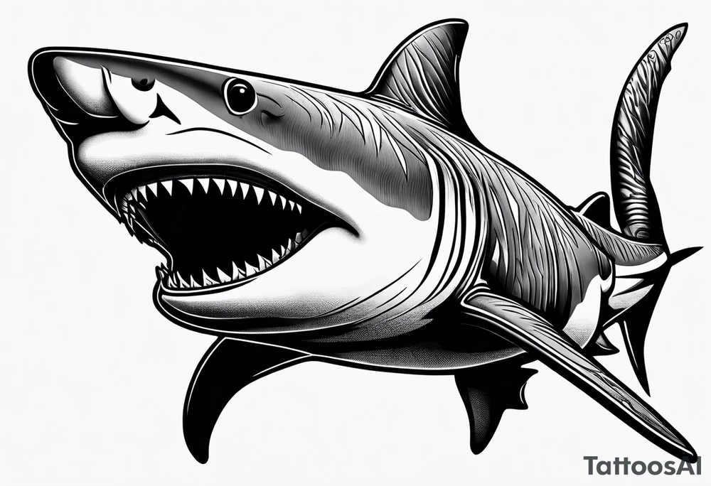 tiger shark with cool texture pattern top view tattoo idea tiger shark with cool texture pattern top view tattoo idea