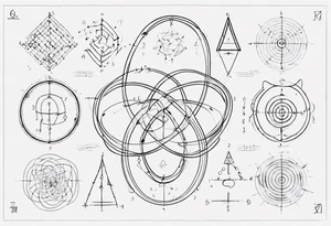The mathematical friendship graph from graph theory that is cute, shape it like a 6,1 prime knot tattoo idea