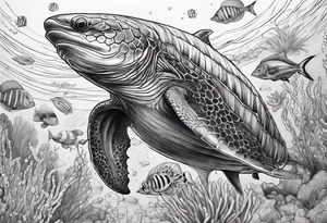Sea creatures tattoo idea