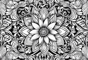 israel town flower swirl vector tattoo idea