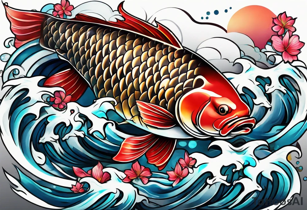 Japanese carp tattoo idea
