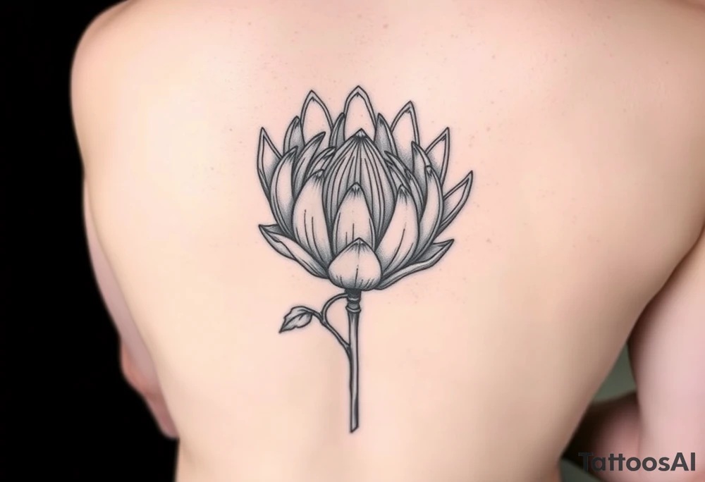 Protea flower tattoo idea