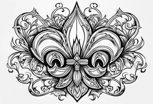 Fleur de lys celtique en flamme tattoo idea