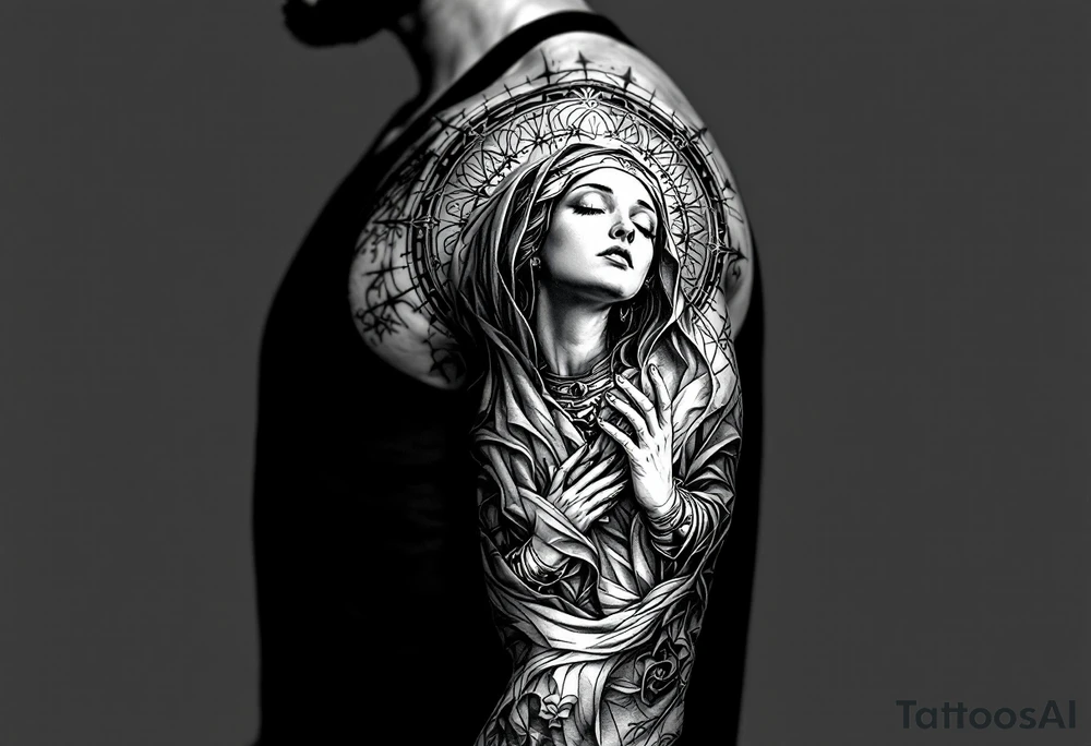 virgin mary tattoo tattoo idea