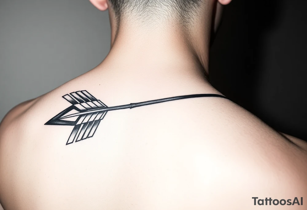 Arrow addiction fighting through obstacles tattoo idea